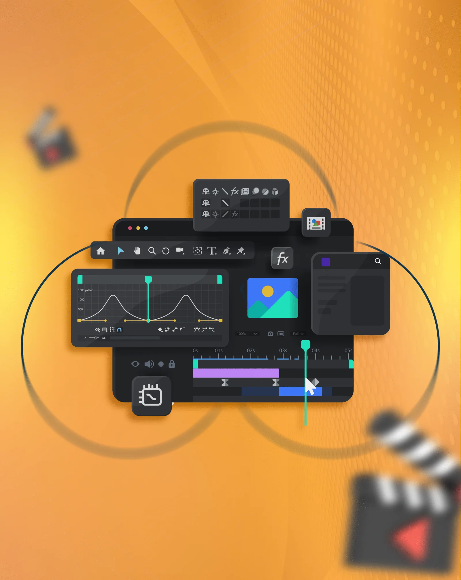 Interface de montage et de production audiovisuelle