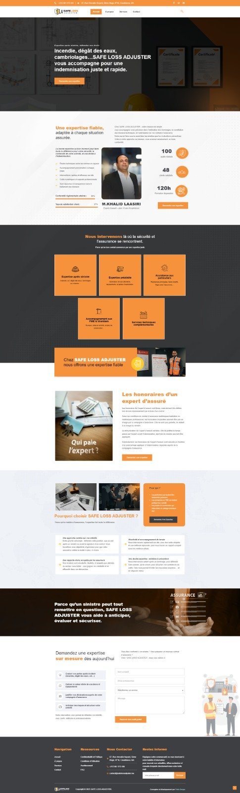 Projet web SAFE LOSS ADJUSTER