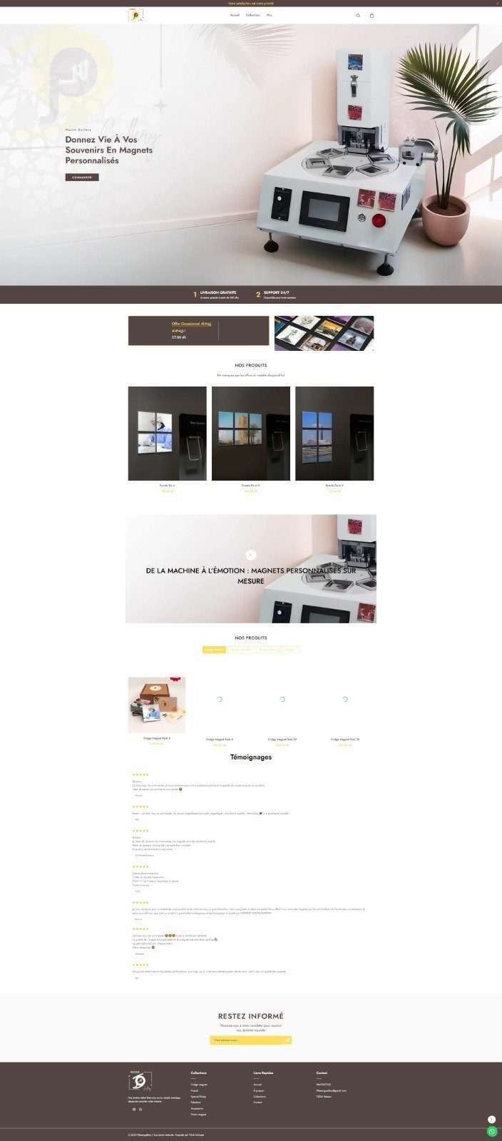 Projet web WASSM GALLERY