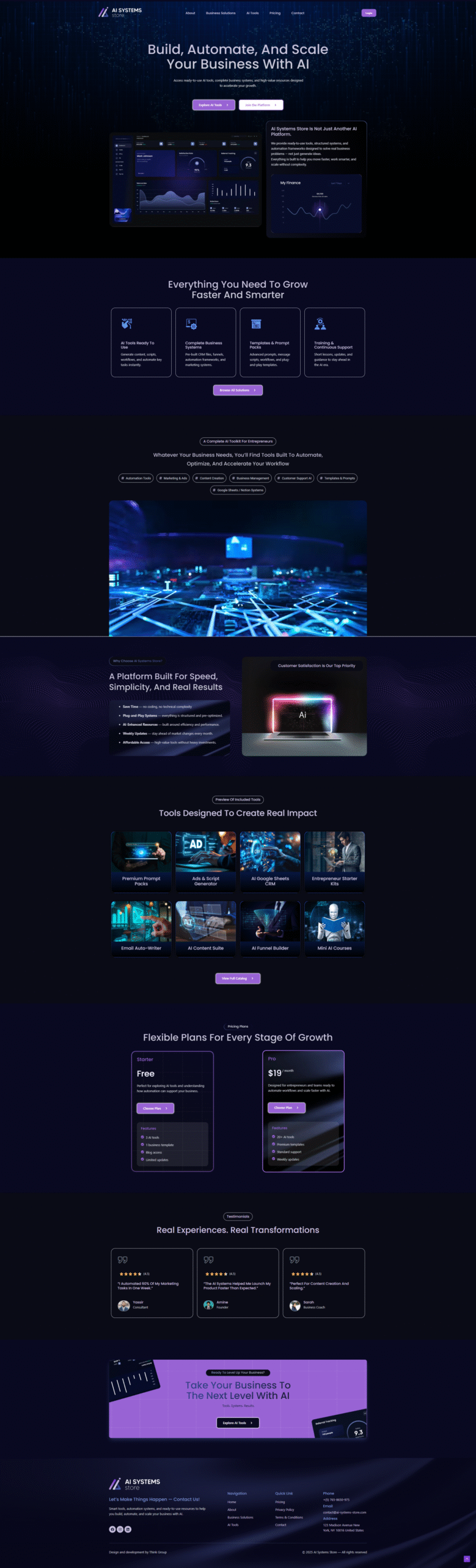 Projet web Ai systems store