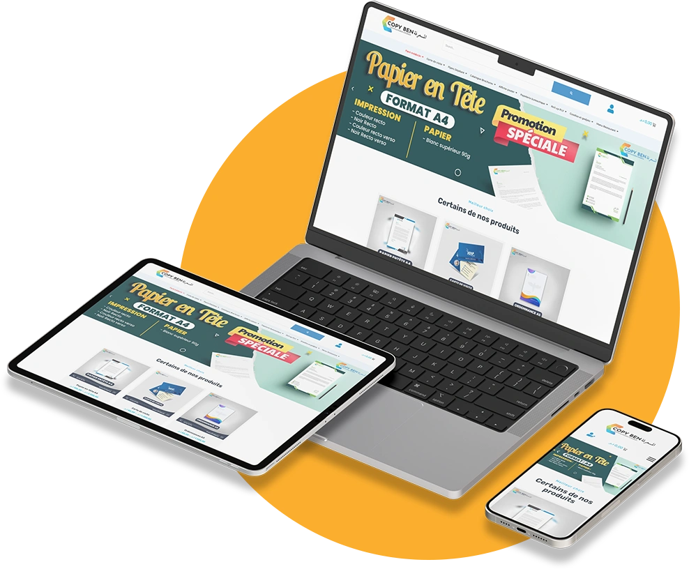 Site web responsive sur plusieurs écrans